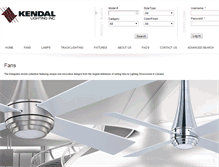 Tablet Screenshot of kendallighting.com